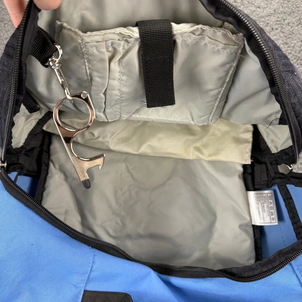 Nike Backpack Blue Black Swoosh Logo Gym Travel‎ Luggage Oversized Bag